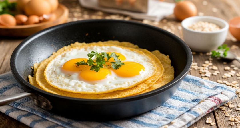 Всего 1 стакан овсянки и 2 яйца — вкуснейший завтрак готов: домочадцы слопали за секунду