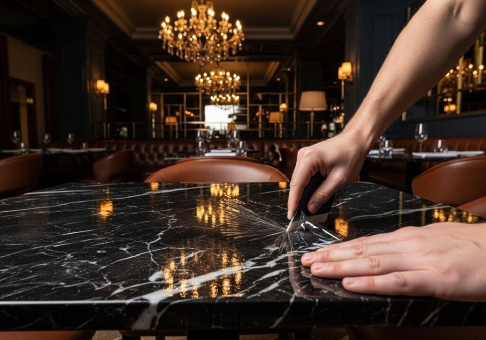 Избежать дорогого ремонта: как защитить мраморные столешницы в ресторане
