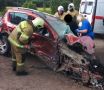 В Бабынинском районе легковушку смяло в ДТП с двумя фурами