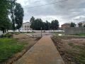 В Думиничах продолжается работа по благоустройству сквера рядом с Мемориалом