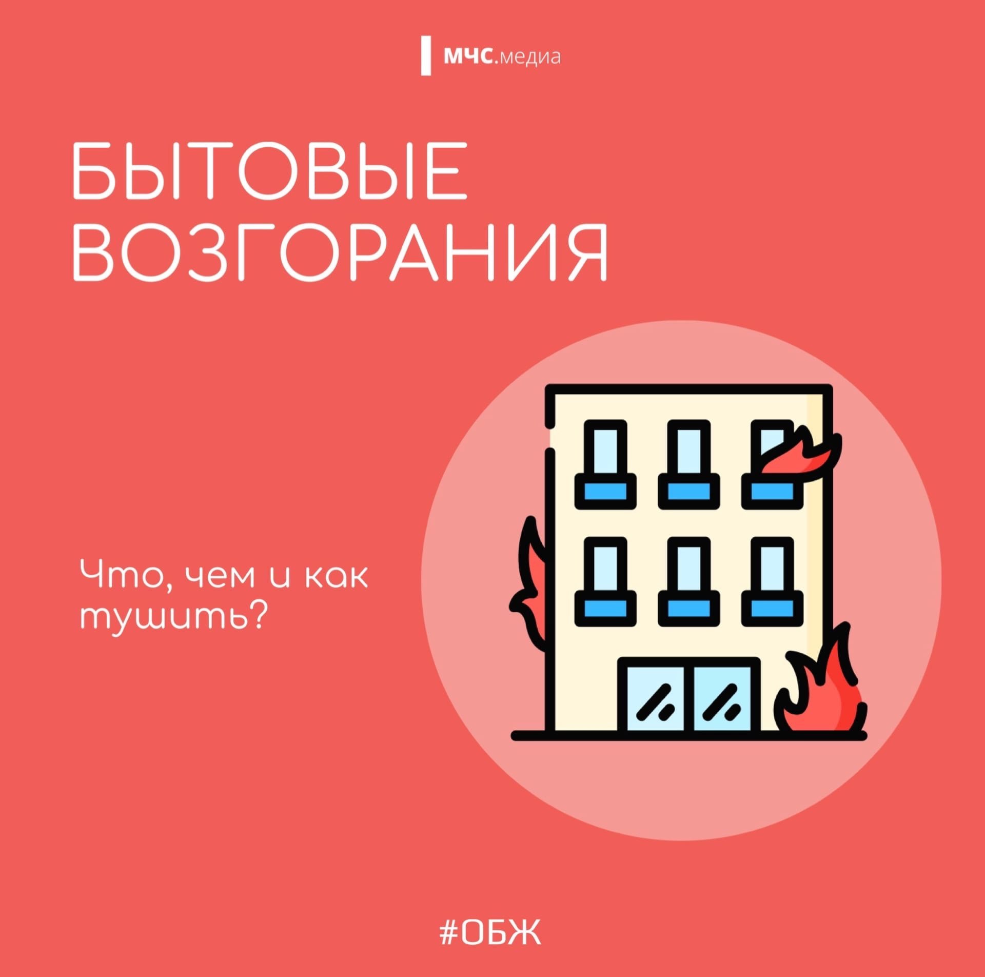 Чем и как тушить бытовые возгорания?