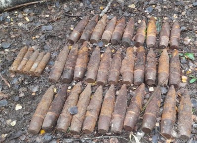 Калужские взрывотехники нашли в лесу схрон боеприпасов