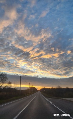 Красивый закат в Ферзиковском округе