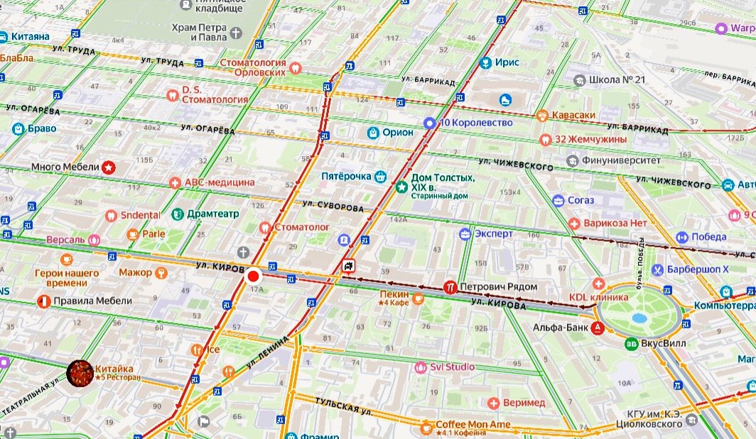 Заторы охватили ключевые улицы Калуги