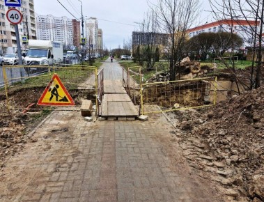 Калужане обеспокоены затянувшимся ремонтом на пешеходной части Правобережья