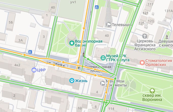 Остановившийся троллейбус собрал пробку в Калуге