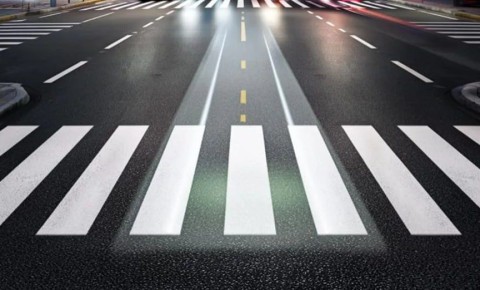 В Калуге не работает проекционный пешеходный переход на Гурьянова