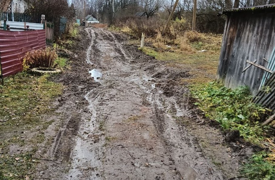 Жительница деревни Ракитня Калужской области бьёт тревогу из-за разбитой дороги Жительница деревни Ракитня Калужской области бьёт тревогу из-за разбитой дороги