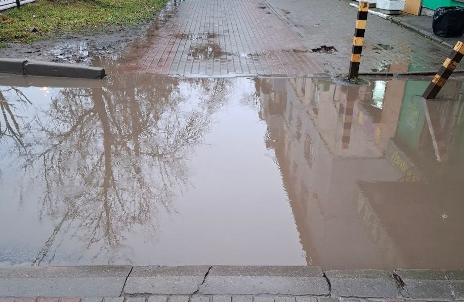 В Калуге на тротуаре уже несколько лет находится "море" В Калуге на тротуаре уже несколько лет находится "море"
