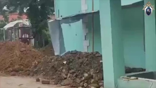 Появилось видео обрушения реабилитационного центра в Калуге