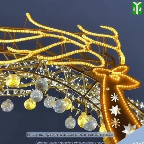 Главную новогоднюю ёлку установили в Калужском Кирове