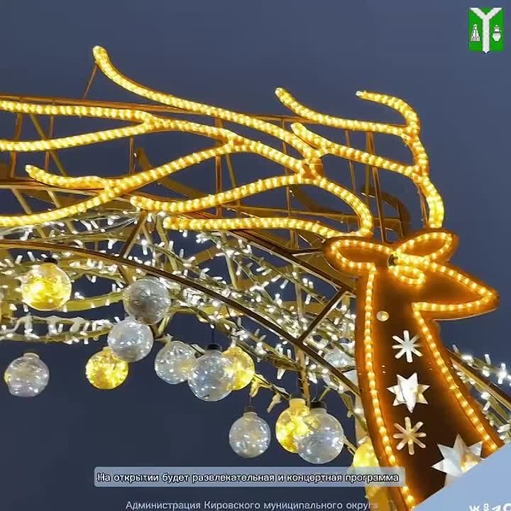 Главную новогоднюю ёлку установили в Калужском Кирове