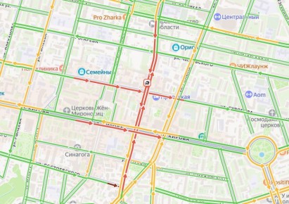 В центре Калуги образовались пробки из-за нескольких ДТП