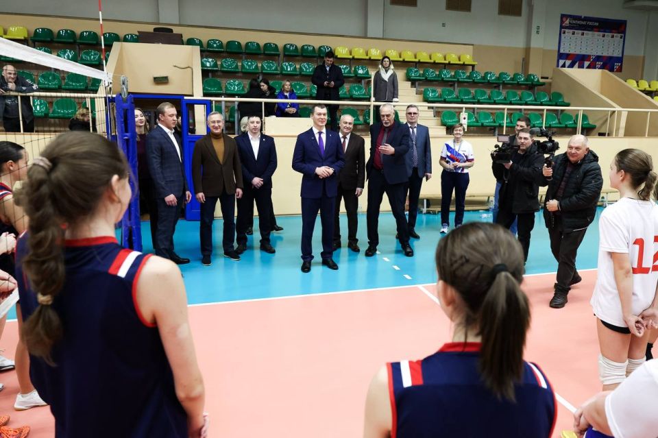 Михаил Дегтярёв: Следующим пунктом поездки в Обнинск стал осмотр спортивной школы олимпийского резерва по волейболу Александра Савина