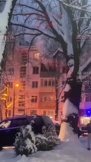 В новогоднюю ночь загорелась квартира в Калуге
