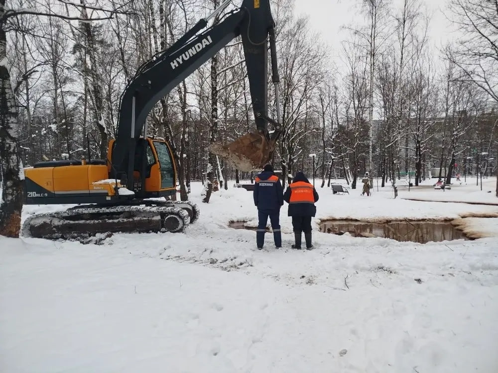 Коммунальщики Калуги приехали посмотреть на уточек и поработать