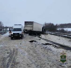 Полицейские работают на месте ДТП, в результате которого погибли 4 человека