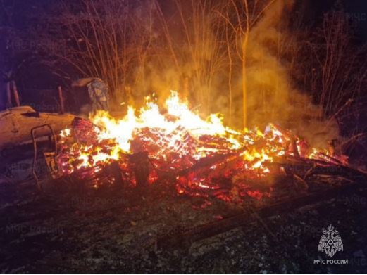 Дача сгорела в Калужской области