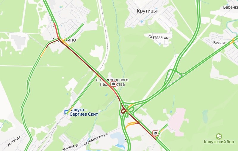 Авария заблокировала главный въезд в Калугу