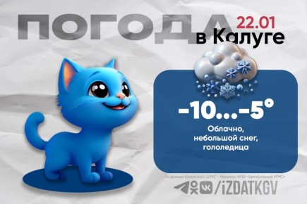 Доброе утро, калужане!. Сегодня в Калуге и области — облачно, небольшой снег, гололедица