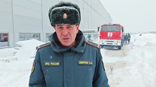 Опубликовано видео изнутри горящего автомобильного завода в Калуге