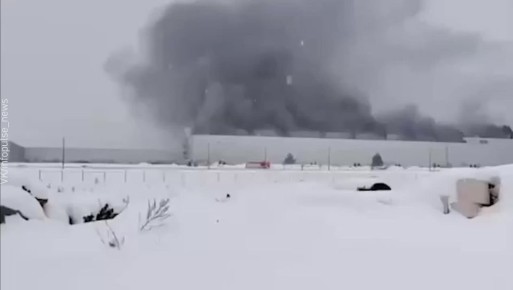 Бывший завод Volkswagen горит в Калуге