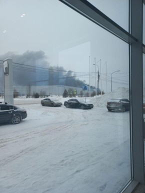 Пожар на бывшем заводе Volkswagen в Калуге