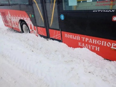 Четыре автобусных маршрута в Калуге опаздывают на 30 минут