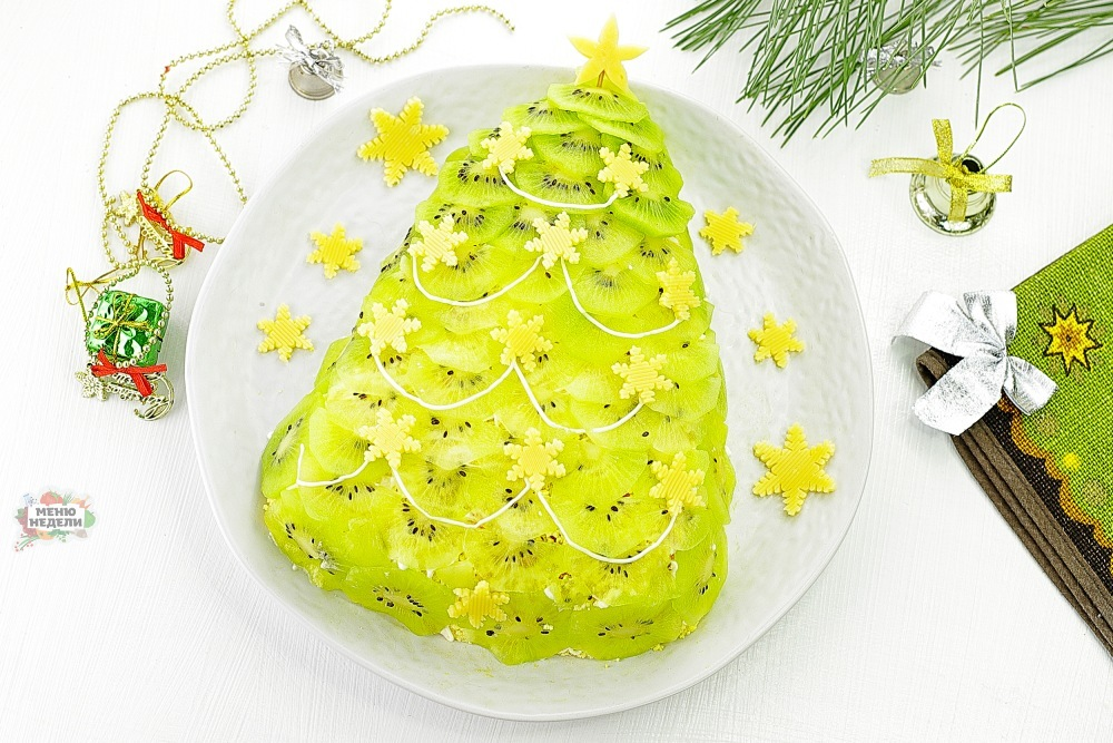 Салат с киви “Ёлочка”: идеальное угощение для праздничного стола