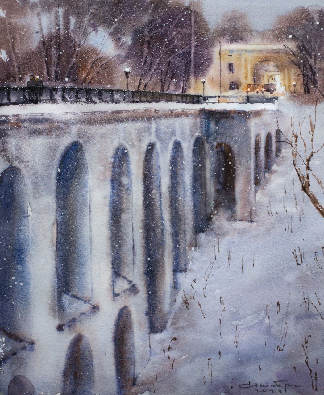 Снежная Калуга в акварелях Юлии Стейнберг Снежная Калуга в акварелях Юлии Стейнберг