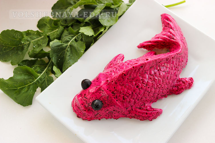 Селедка под шубой: кулинарный шедевр в форме рыбы