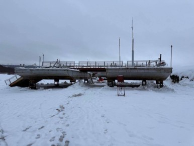 Начался ремонт наплавного моста через Оку в поселке Дугна