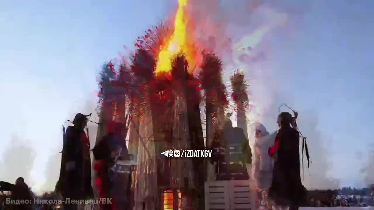 «Горящее сердце» сожгли на Масленицу в «Никола-Ленивце»