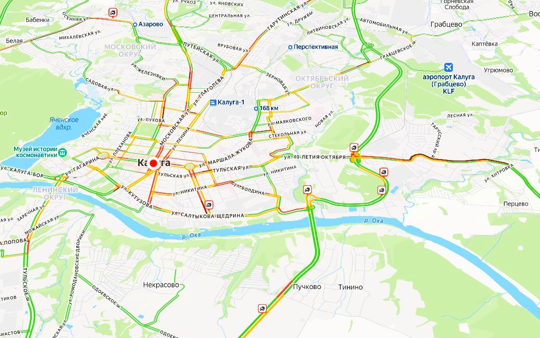 На дорогах Калуги произошло семь аварий за утро