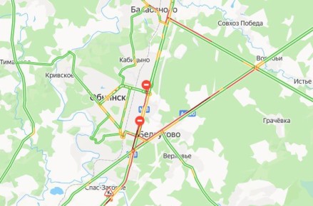 Трассы возле Обнинска встали в больших пробках