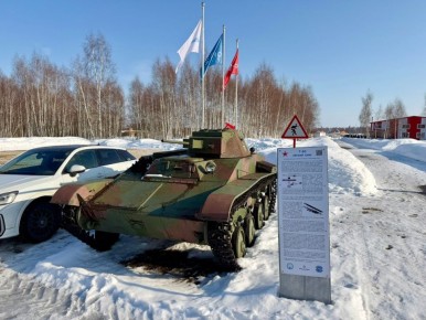 В калужском аэродроме появился танк
