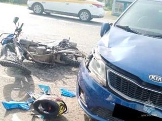 В Калужской области мотоциклист пострадал при столкновении с Kia Rio