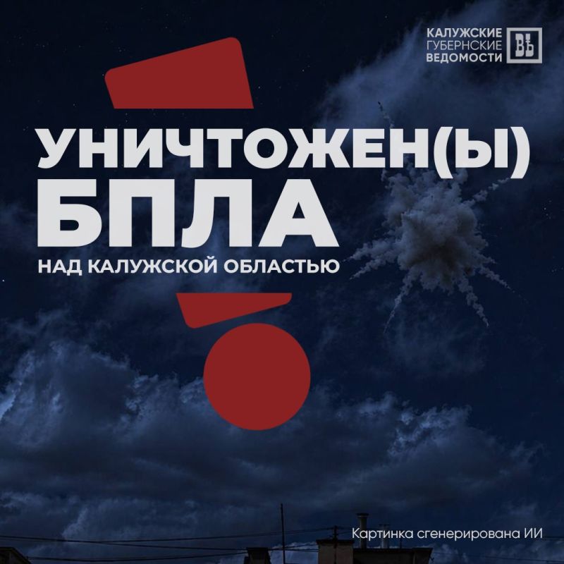 6 беспилотников сбили ночью над Калужской областью