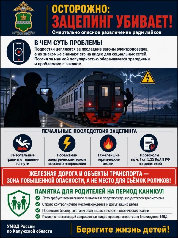 Обнинскими полицейскими привлечен к административной ответственности подросток-зацепер