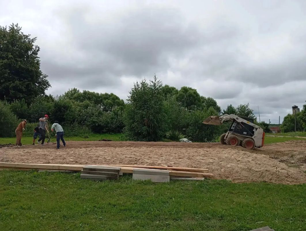 Строительство детского городка стартовало в Сухиничском округе