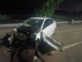 В Калуге автомобиль КИА врезался в ограждение на набережной
