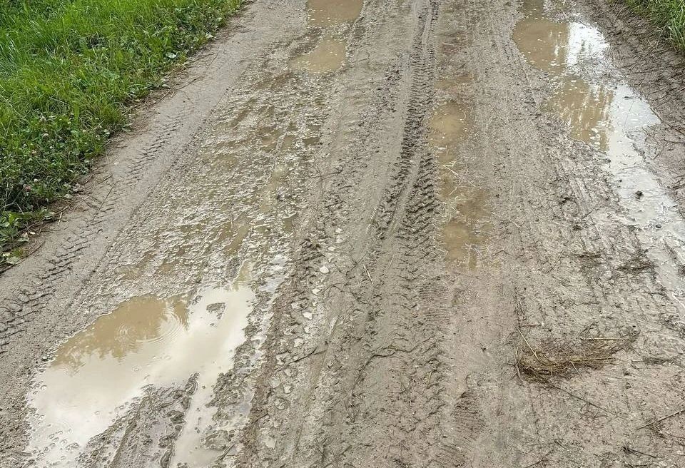 В деревне Шилово многодетная мать вынуждена сидеть дома из-за размытой дороги В деревне Шилово многодетная мать вынуждена сидеть дома из-за размытой дороги