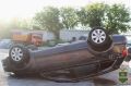 Угонщик-подросток из Калуги опрокинул украденную машину на крышу