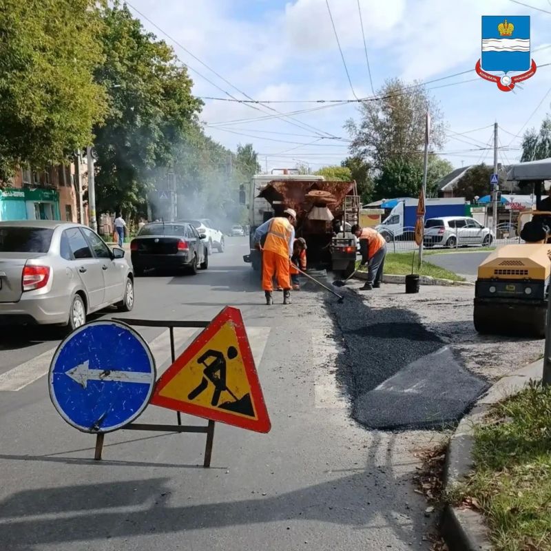 На нескольких улицах Калуги провели ямочный ремонт