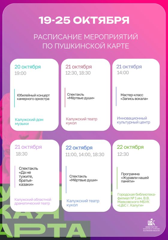 Планируйте культурную неделю вместе с Пушкинской картой! Планируйте культурную неделю вместе с Пушкинской картой!
