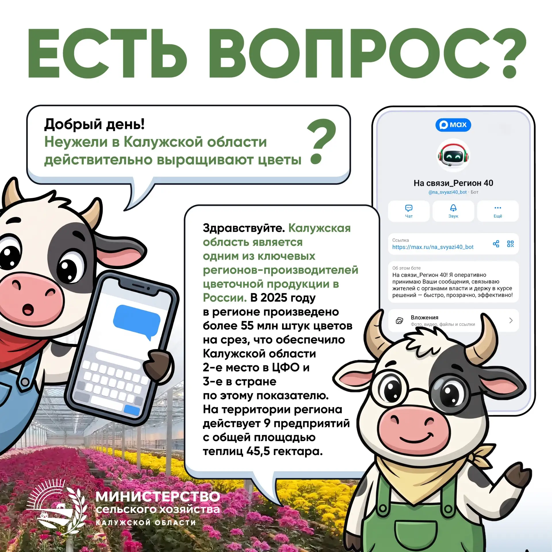 А правда, что Калужская область — цветочная столица? Сейчас расскажем!